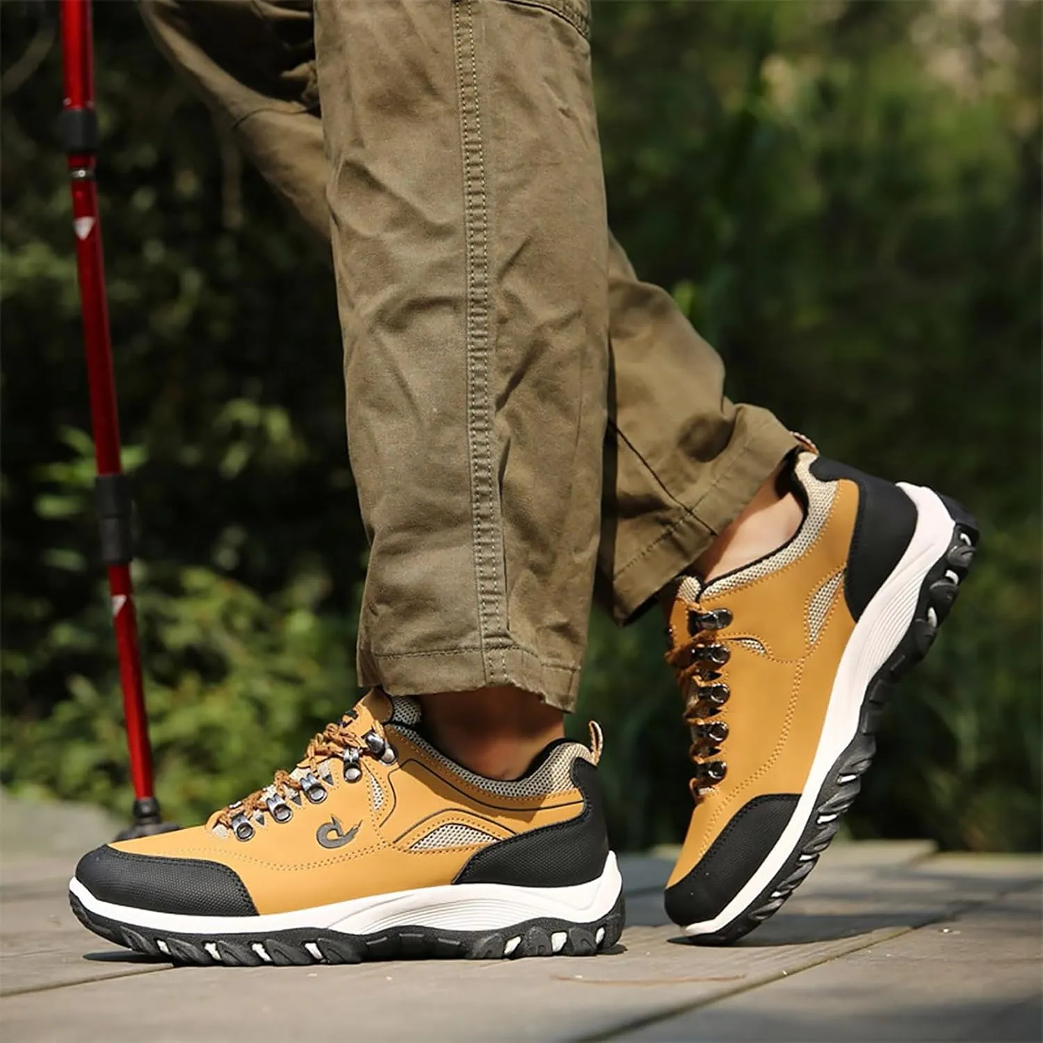 Hiking Shoes for Men Lightweight Non-Slip Running Boots Outdoor Trekking Sneakers Work Shoes Camping Climbing
