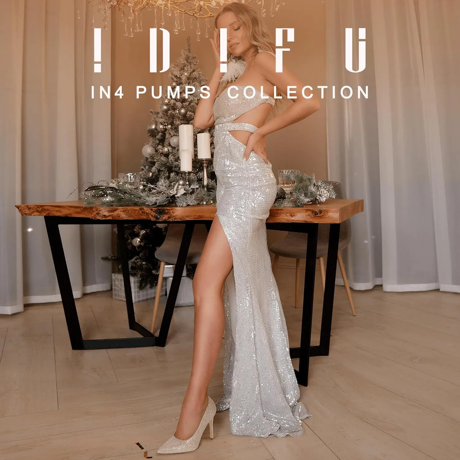 IDIFU IN4 Women's Pumps High Heels Closed Toe Stiletto Pointed Toe Dress Shoes Wedding Prom Bridal Daily Work Office Business Trendy Fashion Sexy Comfortable Pumps Dressy Shoes