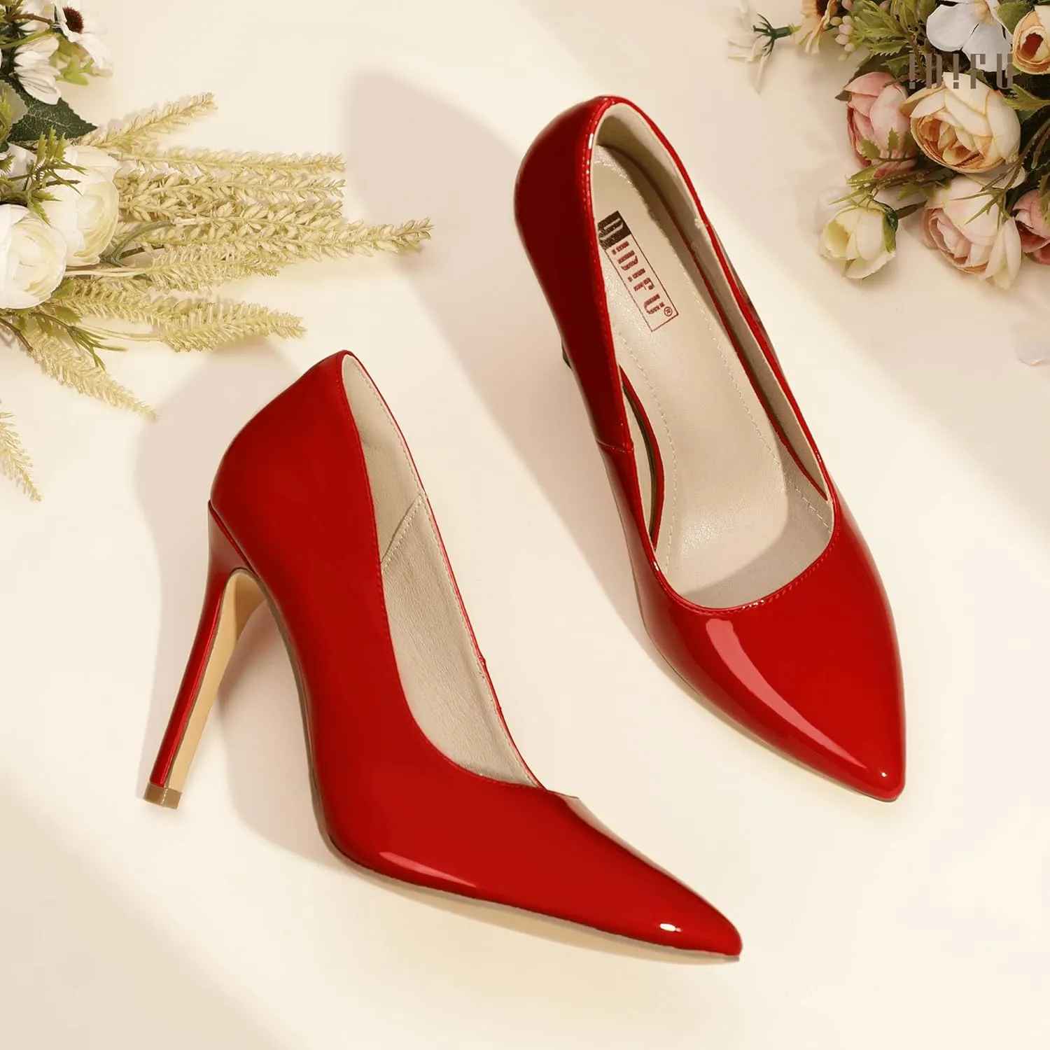 IDIFU IN4 Women's Pumps High Heels Closed Toe Stiletto Pointed Toe Dress Shoes Wedding Prom Bridal Daily Work Office Business Trendy Fashion Sexy Comfortable Pumps Dressy Shoes