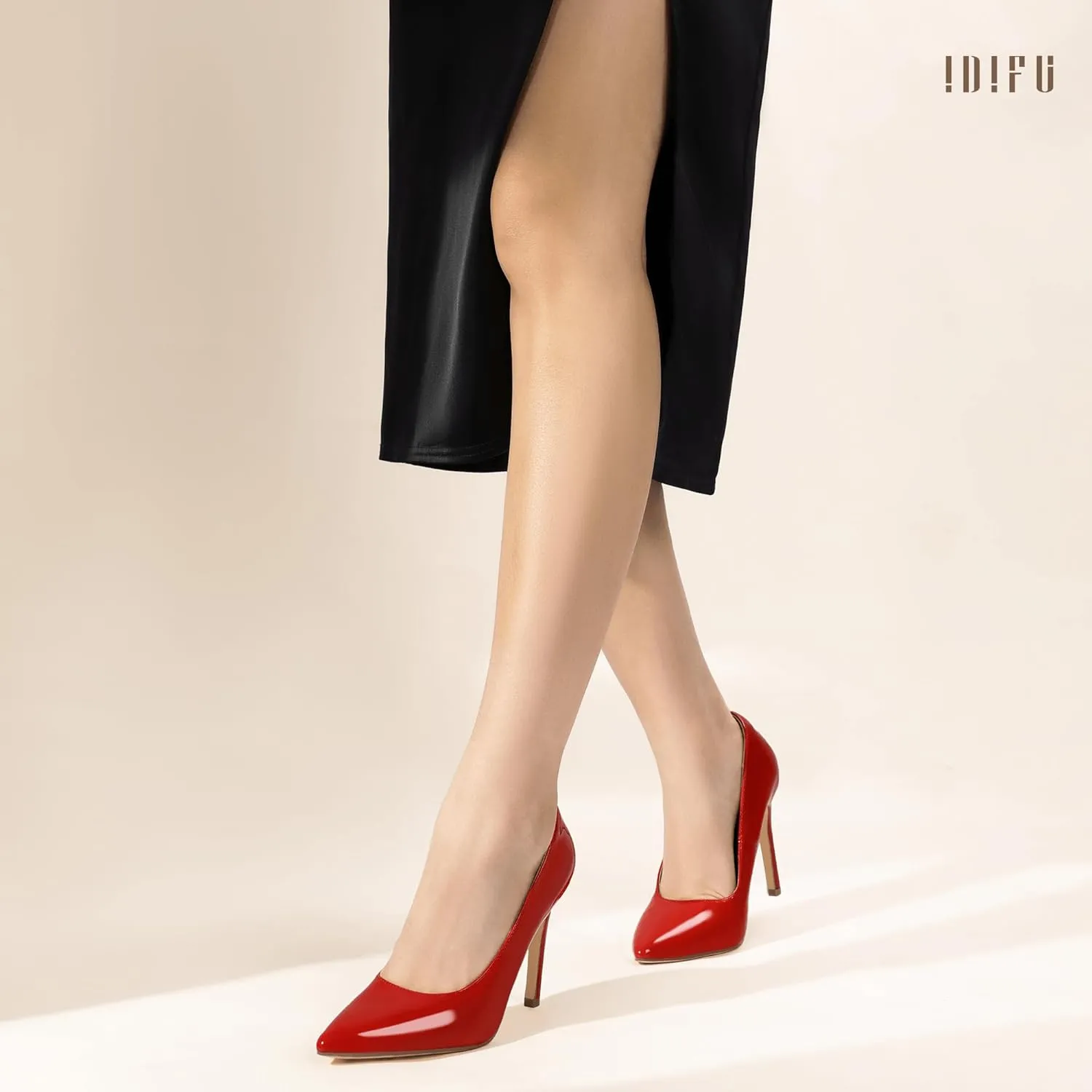IDIFU IN4 Women's Pumps High Heels Closed Toe Stiletto Pointed Toe Dress Shoes Wedding Prom Bridal Daily Work Office Business Trendy Fashion Sexy Comfortable Pumps Dressy Shoes