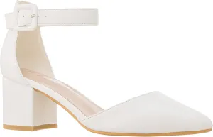 ILLUDE Women’s Heels Pointy Closed Toe Pump Ankle Strap Chunky Low Block Heels