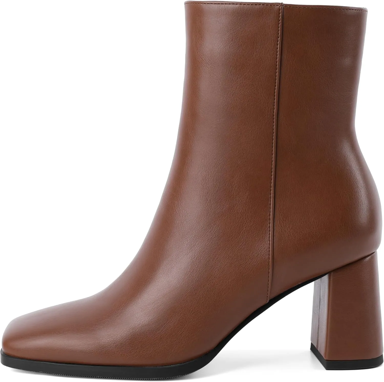 Joseywade Womens Ankle Boots Chunky Heel Boots Ankle Booties Square Toe 3 Inch Side Zip Boots Fall Shoes US Size 5-13