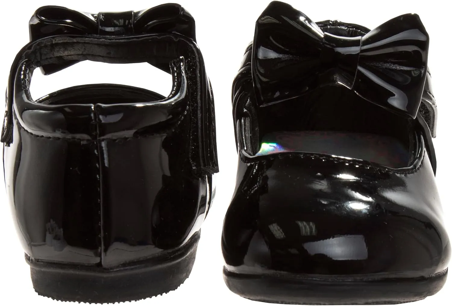 Josmo Girl's Baby Walking Kids Mary Jane Flats-Formal Dress Shoes Newborn Infant Walker Moccasins Crib Bow Knot First Step Patent Slip-On Christening