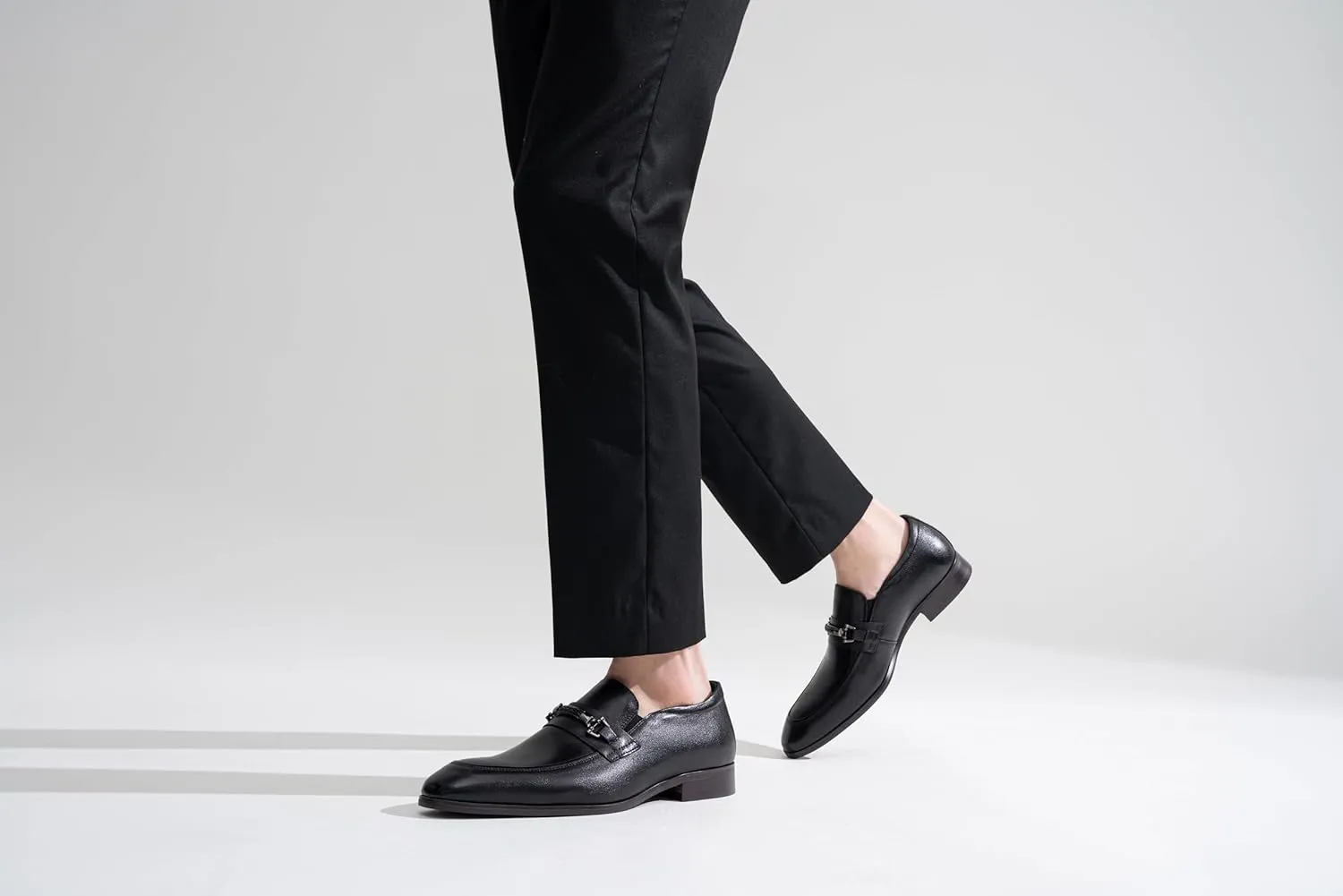 Jouesn Men's Dress Shoes Premium Leather Penny Loafers for Men Slip-On Formal Dress Loafers for Men