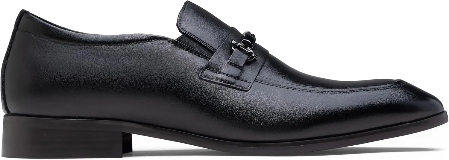 Jouesn Men's Dress Shoes Premium Leather Penny Loafers for Men Slip-On Formal Dress Loafers for Men