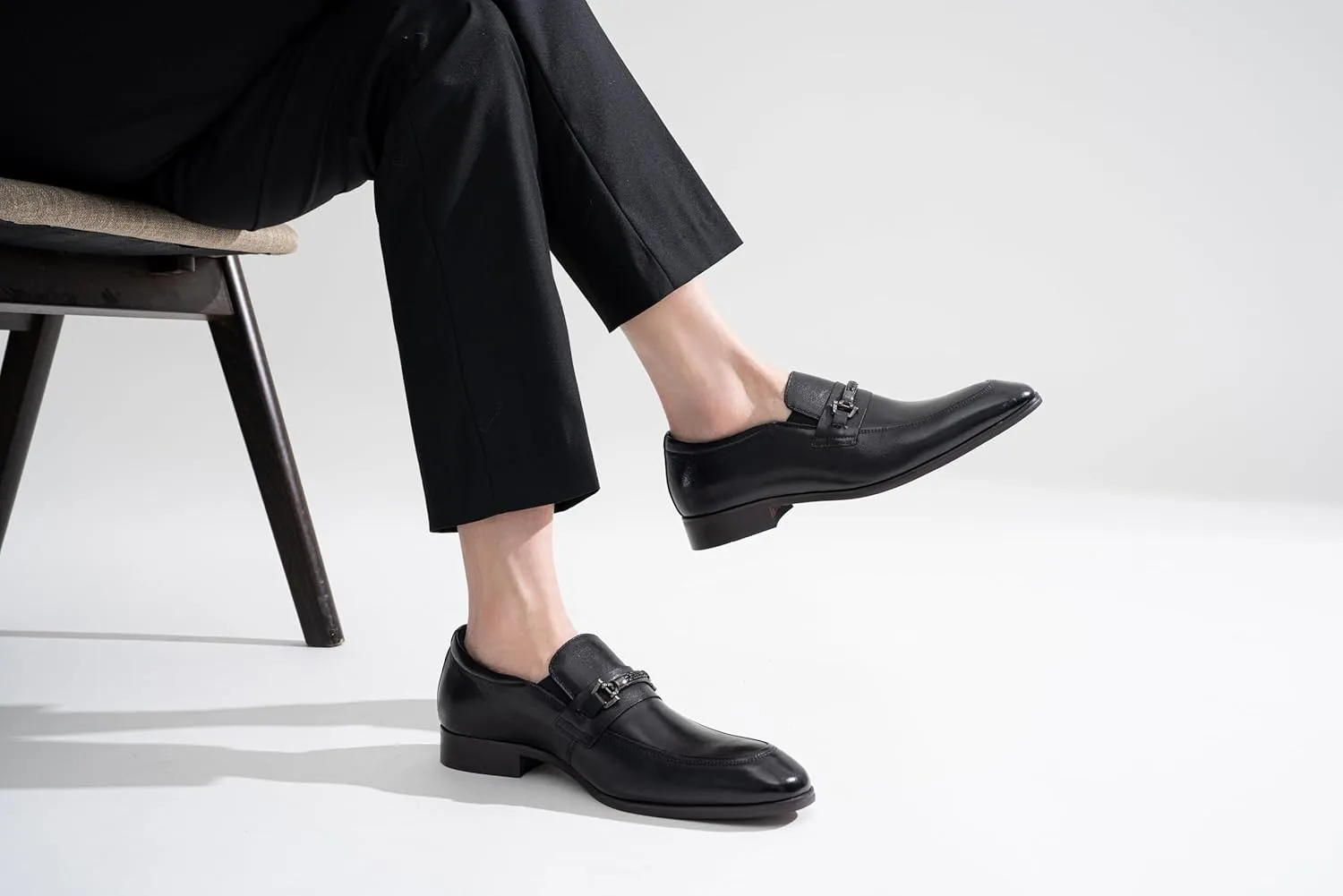 Jouesn Men's Dress Shoes Premium Leather Penny Loafers for Men Slip-On Formal Dress Loafers for Men