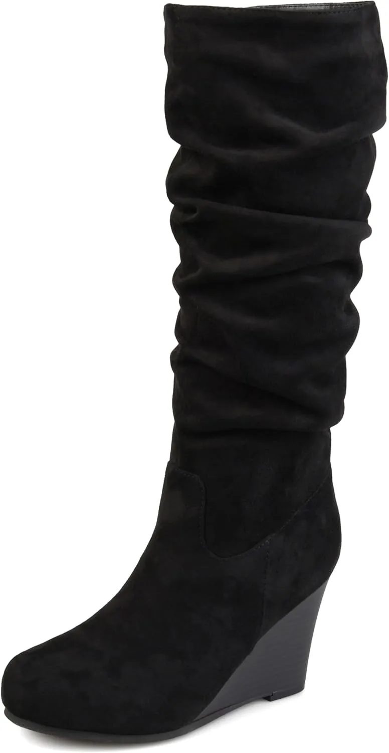 Journee Collection Women's Haze Wedge Knee High Boots - Black - 11