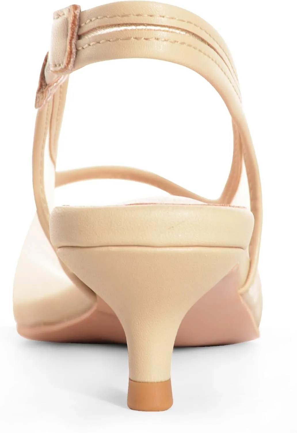 Kitten Heel Pump Shoes Mesh Heels for Women Pointed Toe Slingback Heels