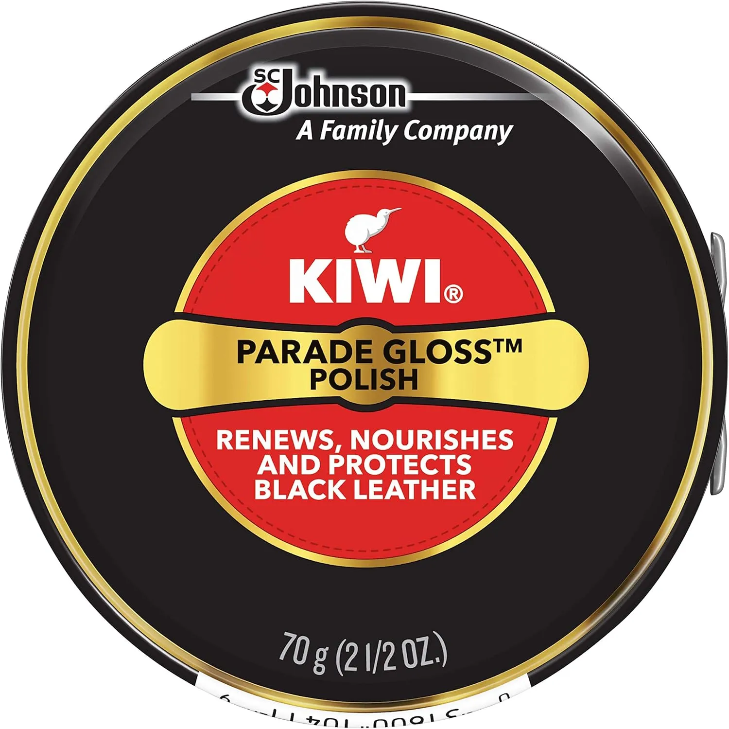 KIWI Black Parade Gloss Shoe Polish and Shine | Leather Shoe Care for Dress Shoes and Boots | Carnuba Wax | 2.5 Oz