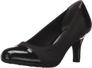 LifeStride Women's Parigi Stretch Dress Pump, Black, 7 M US