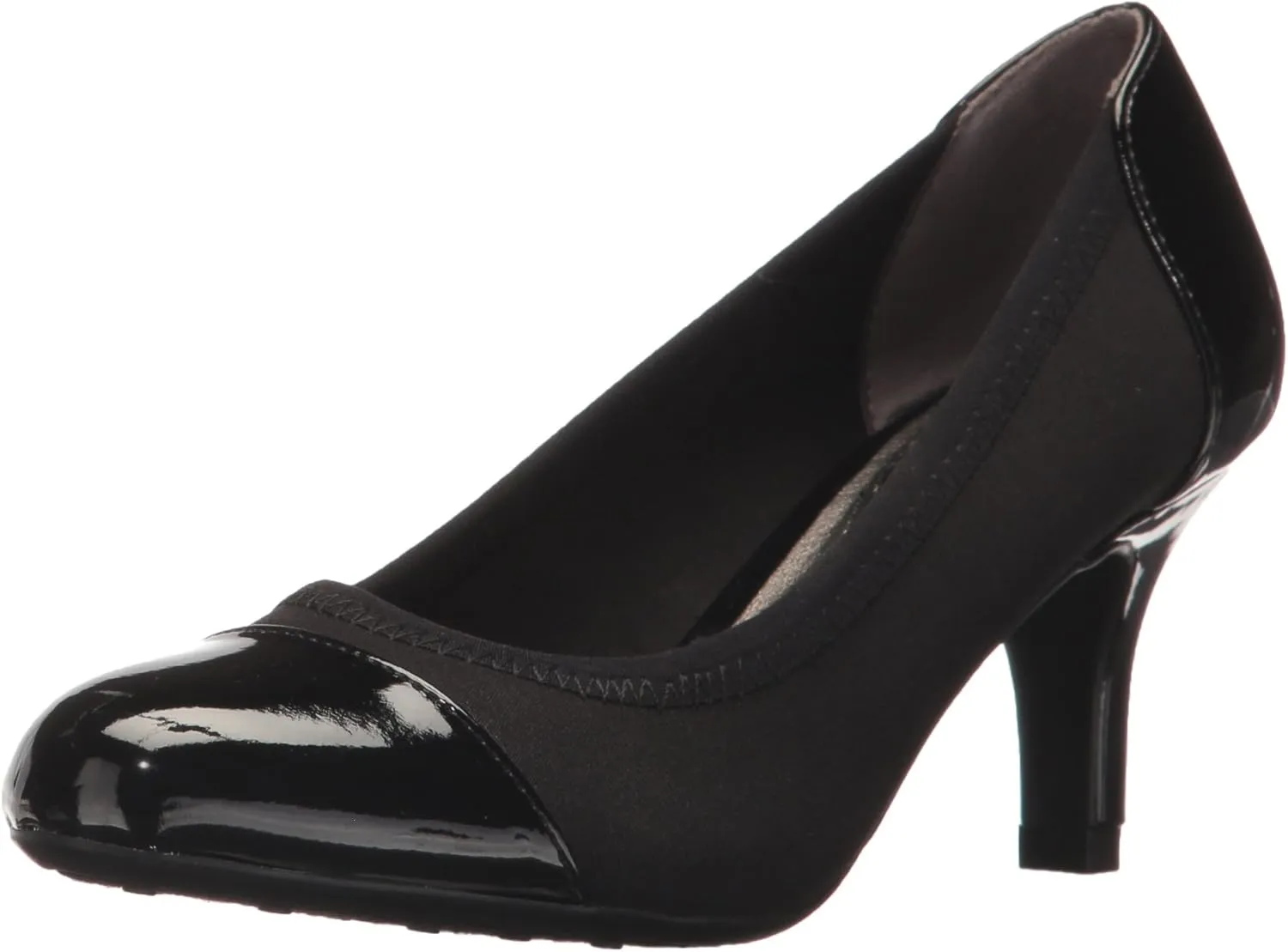 LifeStride Women's Parigi Stretch Dress Pump, Black, 7.5 M US