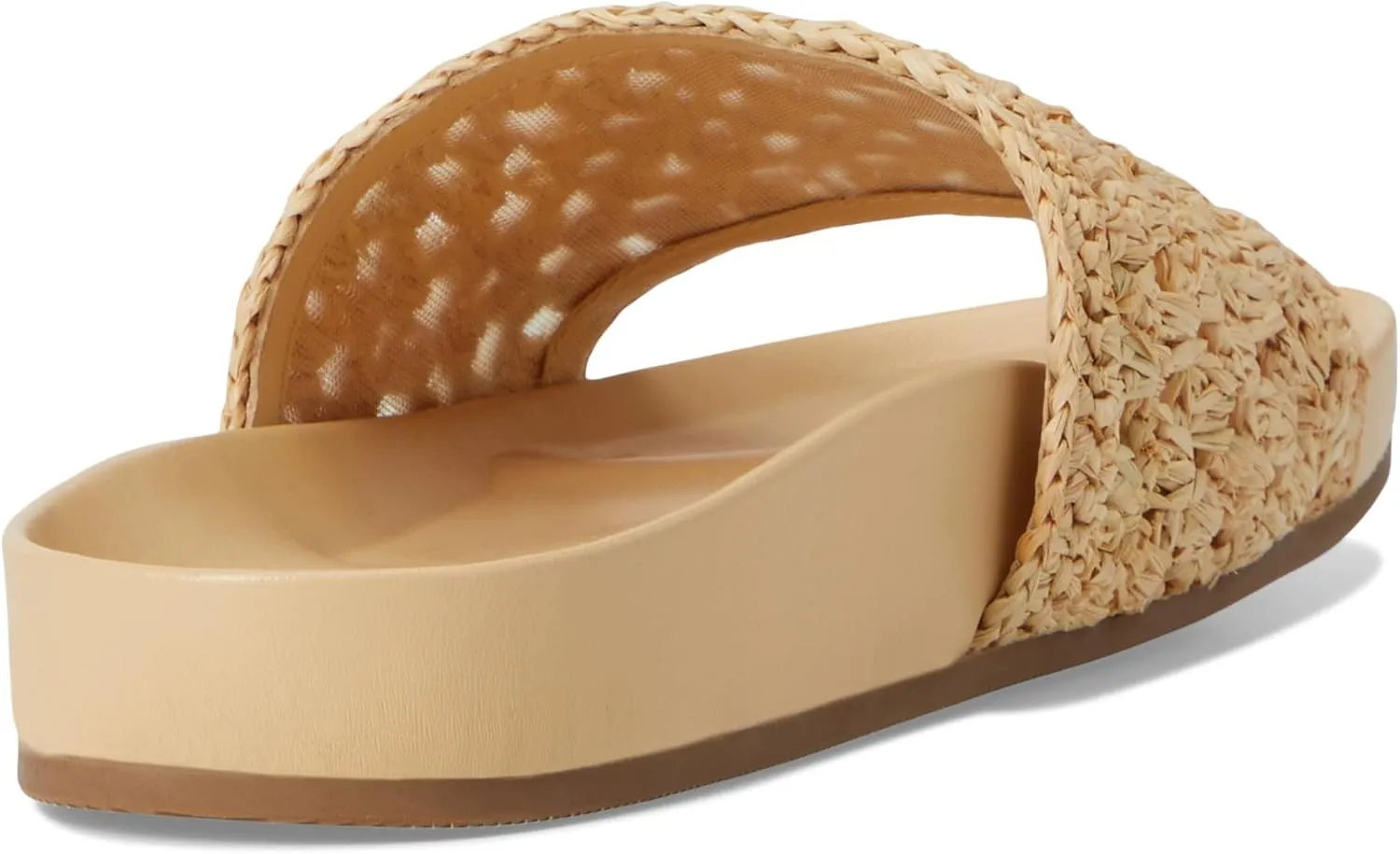 Loeffler Randall Women's Henri Crochet Raffia Band Footbed Sandals Slide