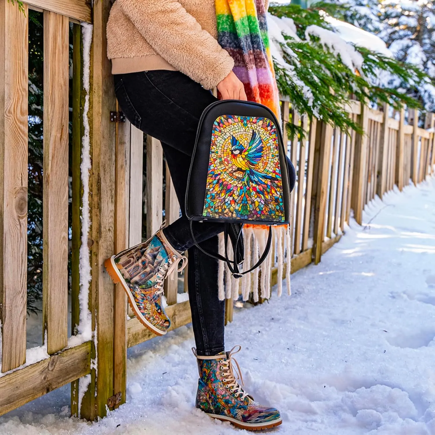 Long Boots for Women – Vegan Leather and Unique Design Womens Winter Boots