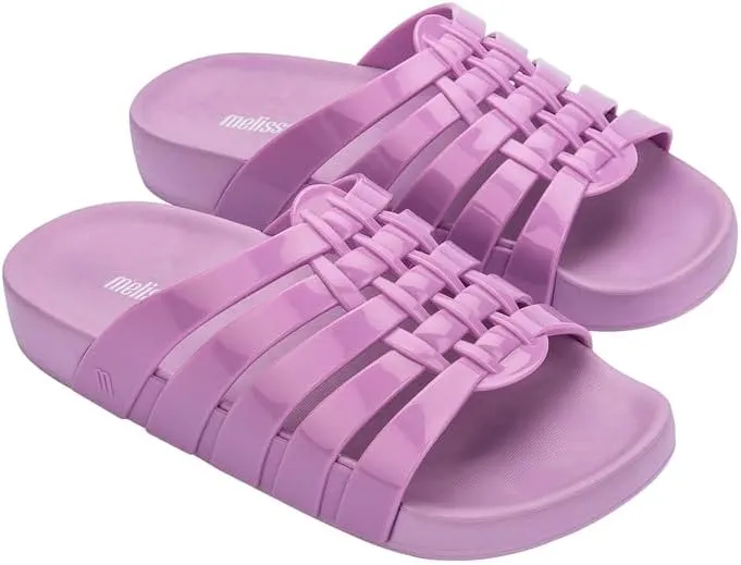 Melissa Possession Slides for Women - Flat Jelly-Style Comfort with Fisherman Design - 100% PVC Upper, 100% EVA Sole, Bubblegum Scent - Chic Summer Sandals for Women