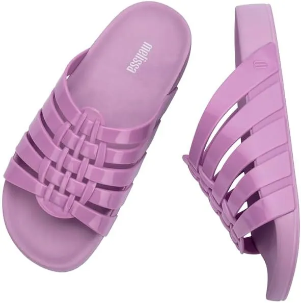 Melissa Possession Slides for Women - Flat Jelly-Style Comfort with Fisherman Design - 100% PVC Upper, 100% EVA Sole, Bubblegum Scent - Chic Summer Sandals for Women