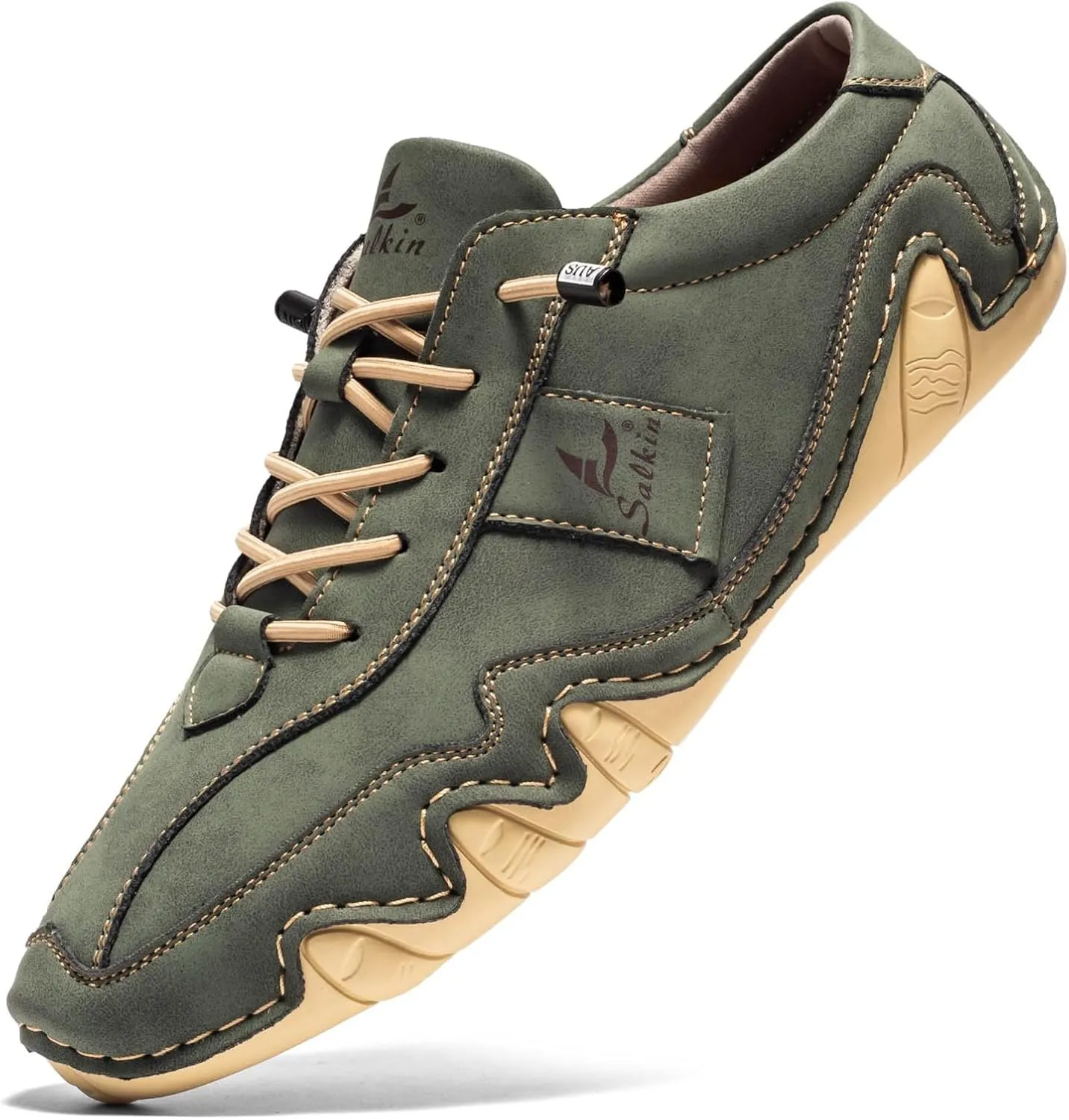 Men's Casual Leather Fashion Sneakers Ankle Chukka Boots Slip On Lightweight Loafers Walking Casual Dress Sneaker