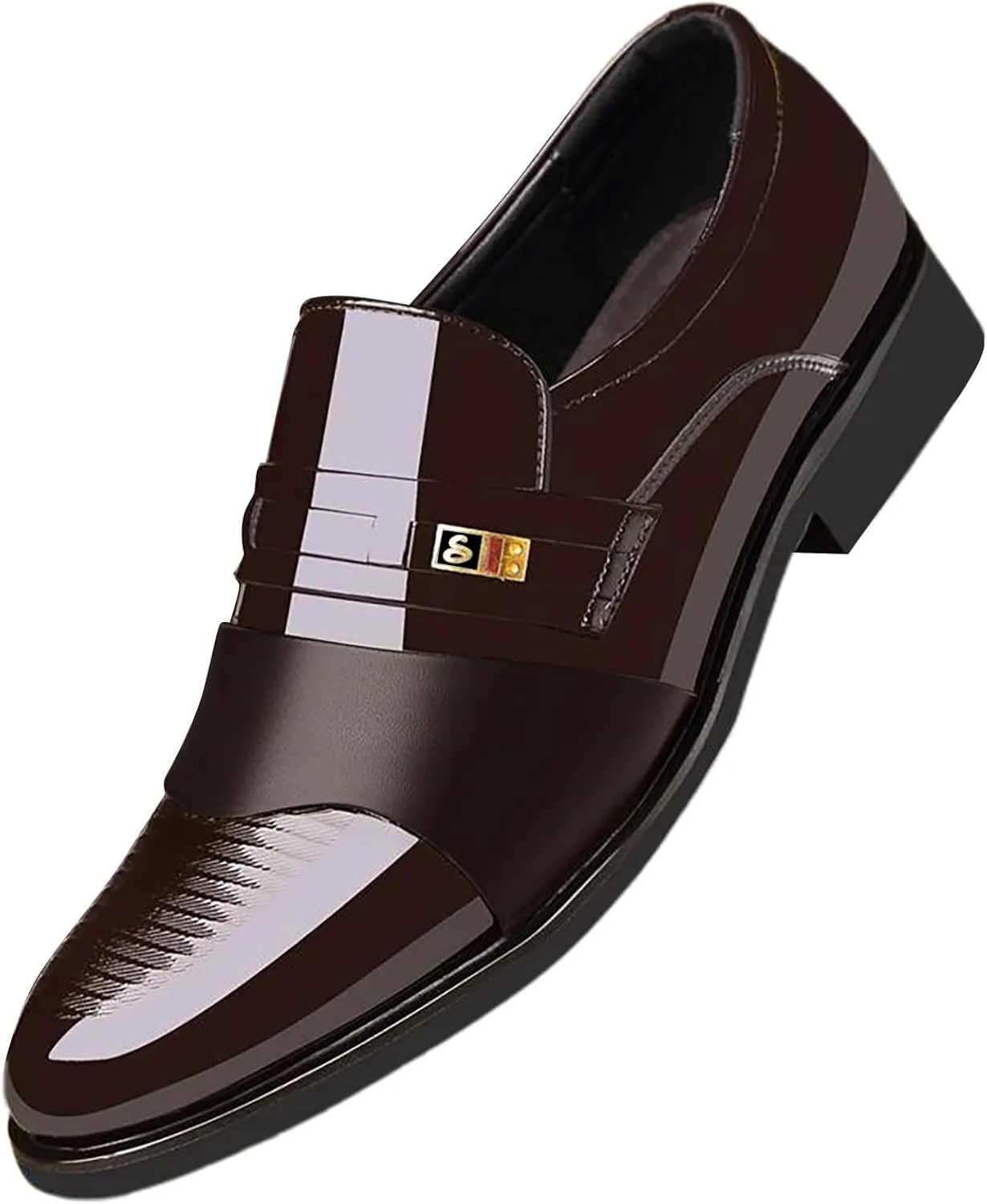 Men's Dress Shoes Wide Width 4e Men's Shoes Business Casual Cowhide Shoes Fashion Formal Shoes for Men without Lace