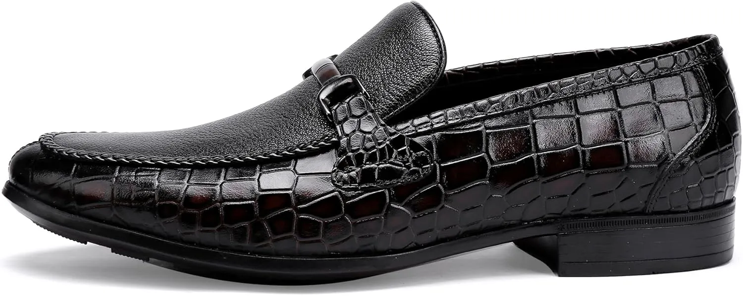 Men's leather Dress Shoes Classic Slip on Loafers Penny Loafers for Men