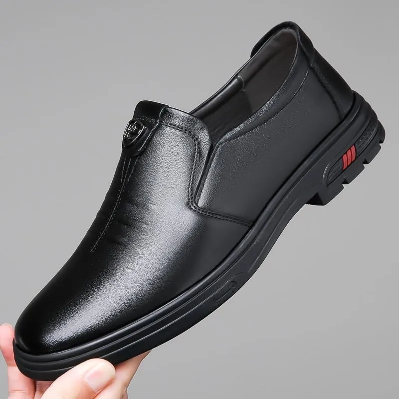 Men's Patent Leather Business Oxford Shoes Lightweight All-Day Comfort Non-Slip Soft Sole Penny