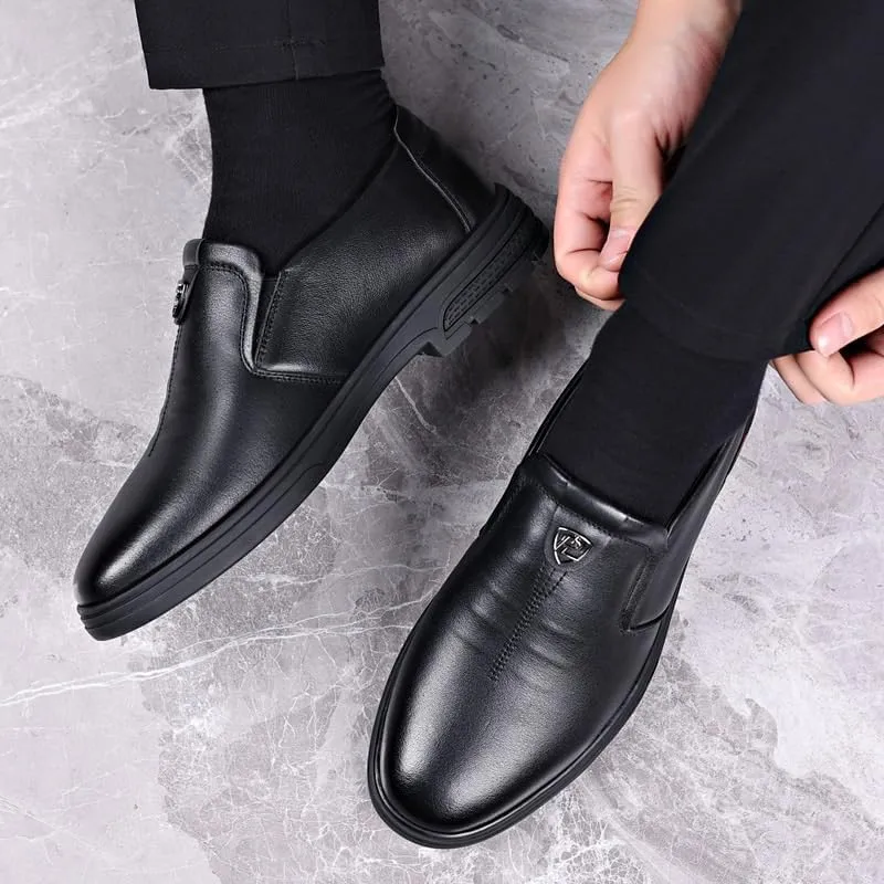 Men's Patent Leather Business Oxford Shoes Lightweight All-Day Comfort Non-Slip Soft Sole Penny