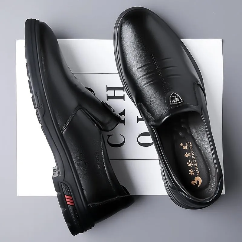 Men's Patent Leather Business Oxford Shoes Lightweight All-Day Comfort Non-Slip Soft Sole Penny