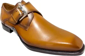 Mezlan Men's Shoes Honey Calf-Skin Leather Monk-Straps Loafers