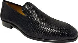 Mezlan Mens True Woven Leather Loafers Black 8M