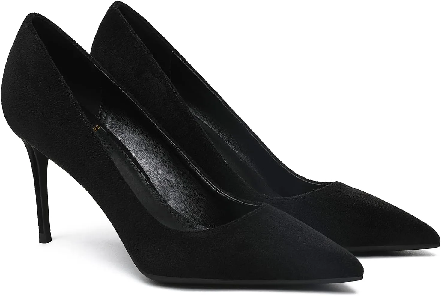 MOOMMO Women Classic High Heels Pumps Shoes Pointed Toe Slip On Satin Heels Stiletto Dress Shoes Pointed Closed Toe 3" Kitten Heel Sandals Office Ladies Bridal Wedding Party Formal Basic 4-13 M US