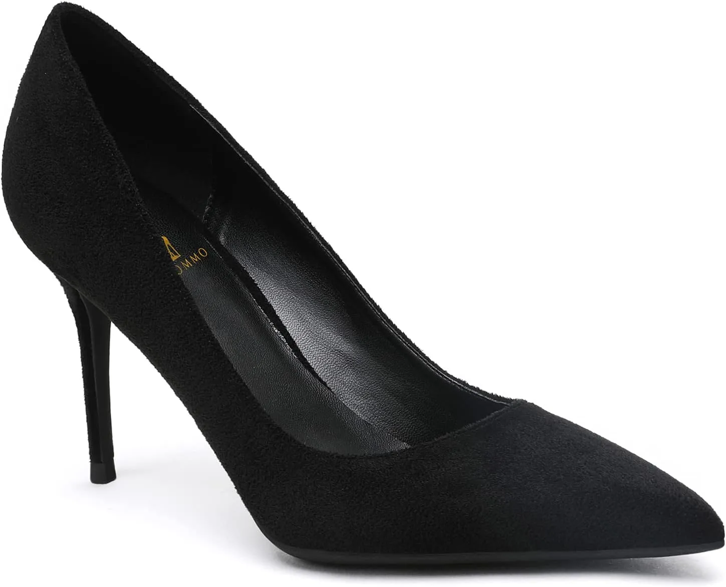 MOOMMO Women Classic High Heels Pumps Shoes Pointed Toe Slip On Satin Heels Stiletto Dress Shoes Pointed Closed Toe 3" Kitten Heel Sandals Office Ladies Bridal Wedding Party Formal Basic 4-13 M US