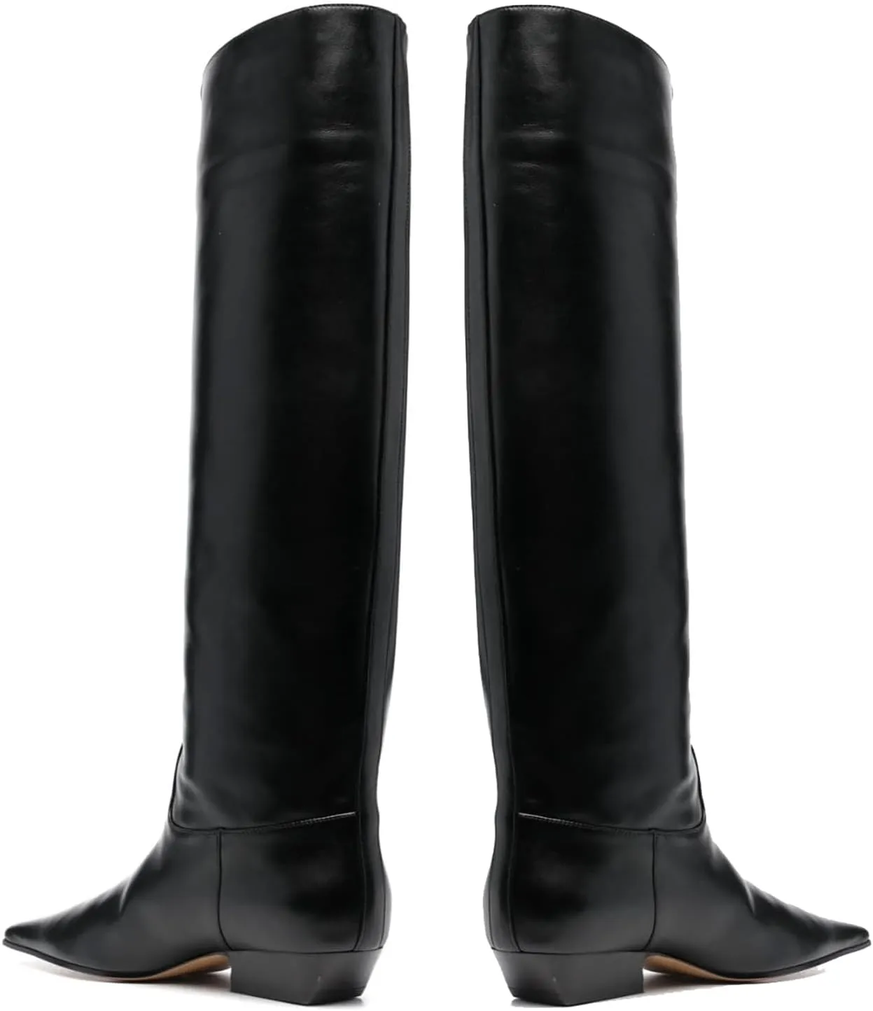 MOOMMO Women Flat Heel Knee High Boots Square Toe Pull On Long Boots Suede Slouch Low Heel Dress Boots Wide Calf Pleated Knee High Tall Boots Comfort Vintage Casual Walking Party 4-11 M US