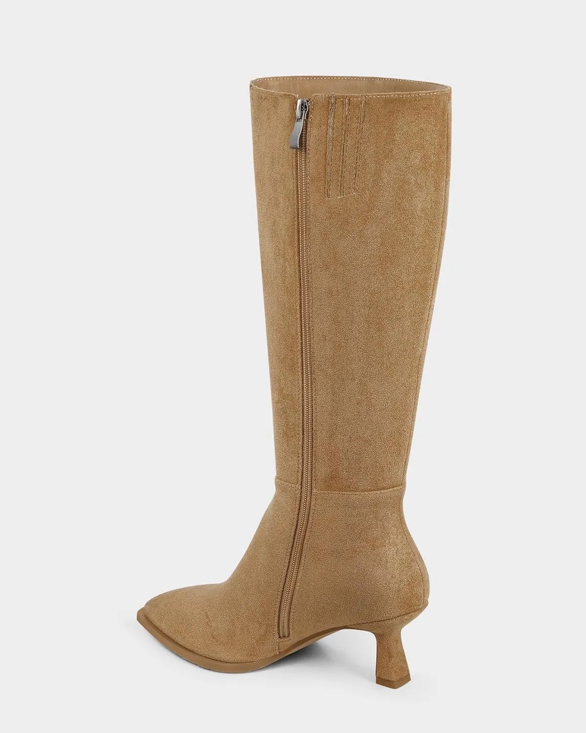 MUCCCUTE Knee High Boots for Women Tall Boots Kitten Heel Pointed Toe Slip On Comfort Fall Long Boots with Side Zipper Sexy Fashion
