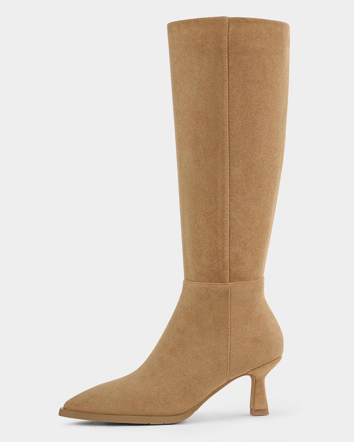 MUCCCUTE Knee High Boots for Women Tall Boots Kitten Heel Pointed Toe Slip On Comfort Fall Long Boots with Side Zipper Sexy Fashion