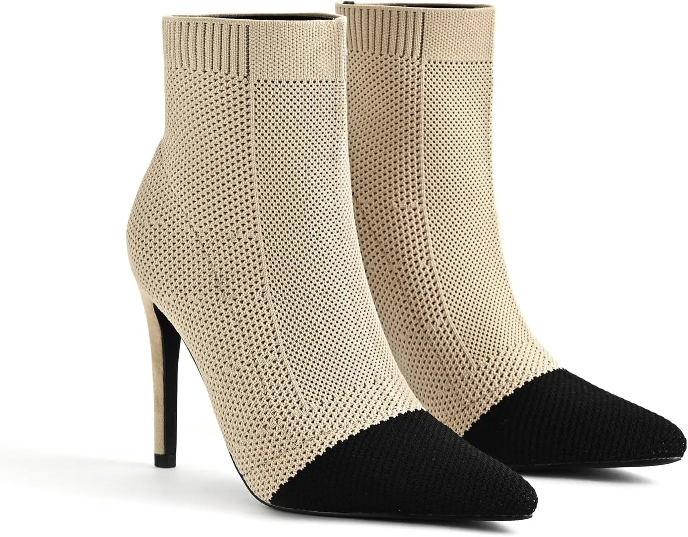 Pointed Toe Stiletto Ankle Boots for Women Trendy 4 in High Heel Sock booties