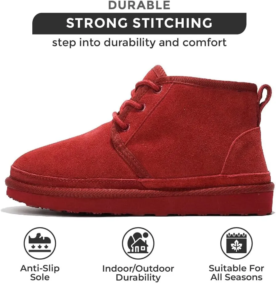 Project Cloud Ankle Boots for Women - Genuine Suede Shoes with Memory Foam Insole - Non-Slip Mini Winter Boots Shoes for Women 2025 (Julee)