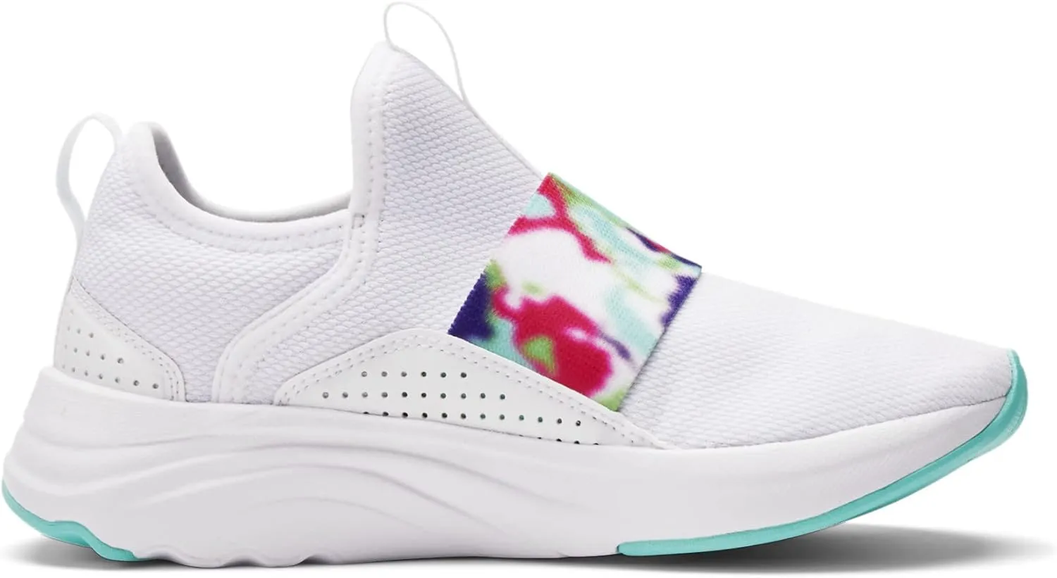 PUMA Kids Girls Softride Sophia Slip On Sneakers Shoes Casual - White