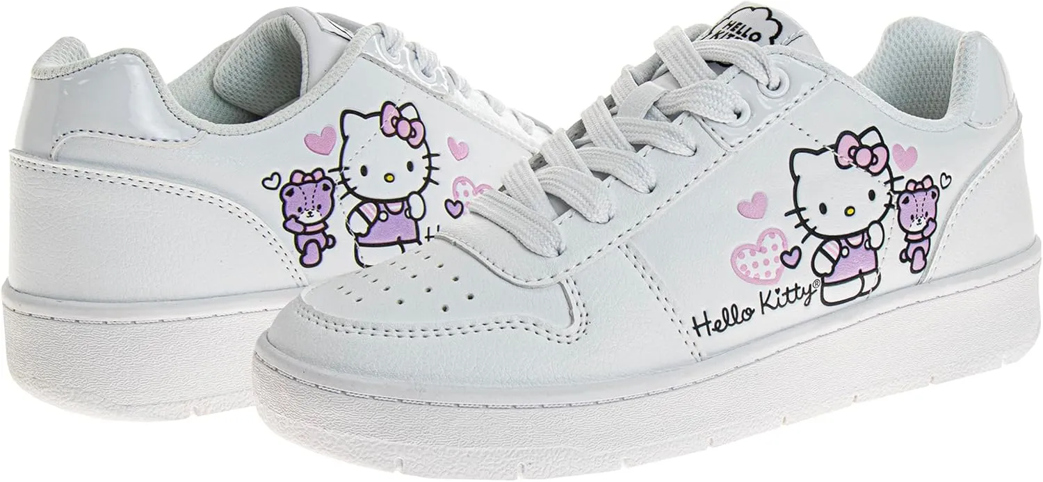 Sanrio Hello Kitty Women's Sneakers - Lightweight Athletic Breathable Running Tennis Shoes - White (Womens-Adult)