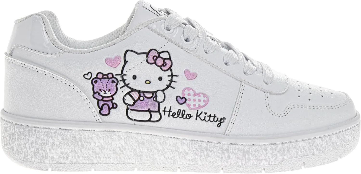 Sanrio Hello Kitty Women's Sneakers - Lightweight Athletic Breathable Running Tennis Shoes - White (Womens-Adult)