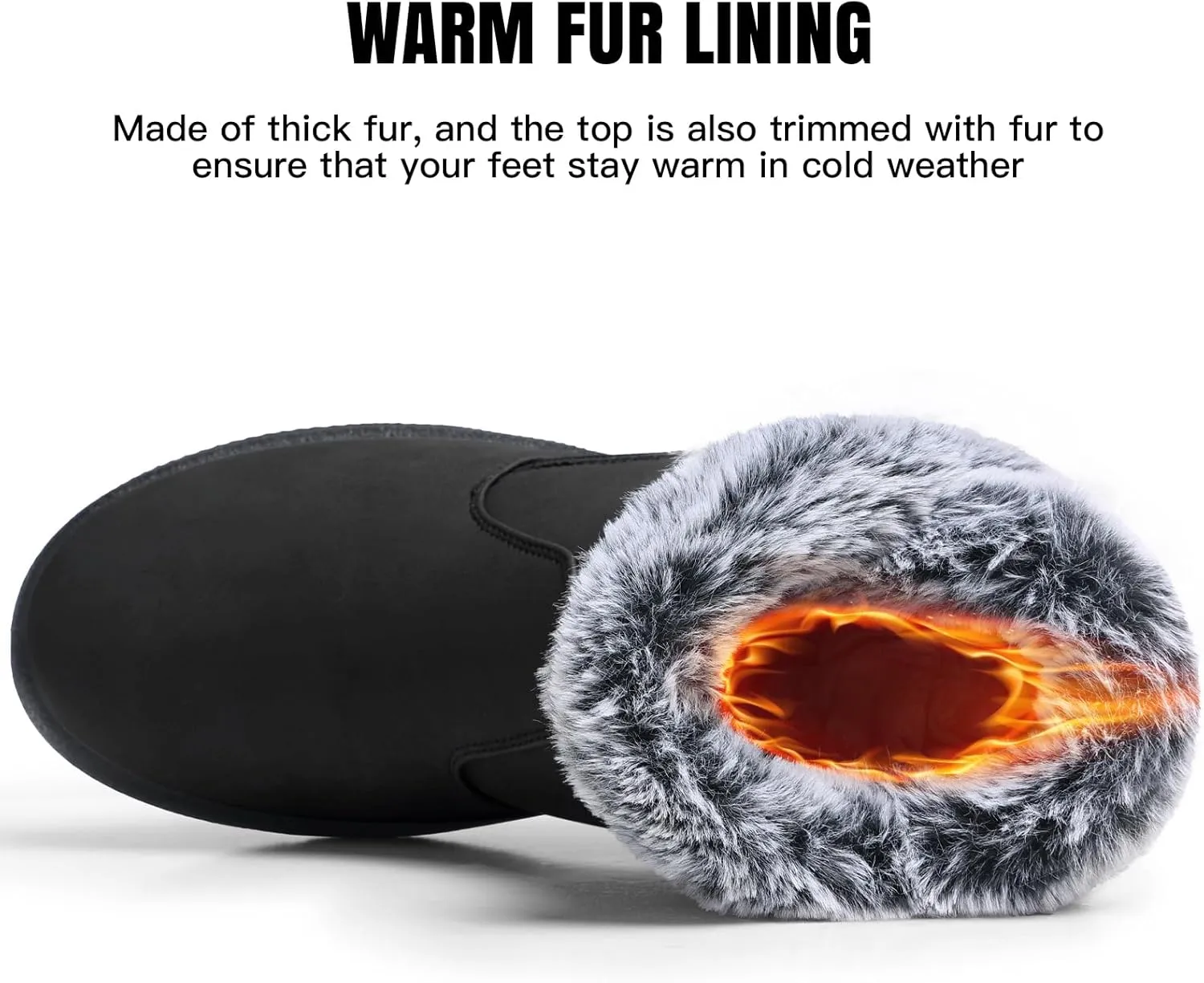 SHIBEVER Winter Boots for Women Waterproof: Womens Snow Boots Warm - Ankle Fur Lined Booties - Insulated Winter Shoes