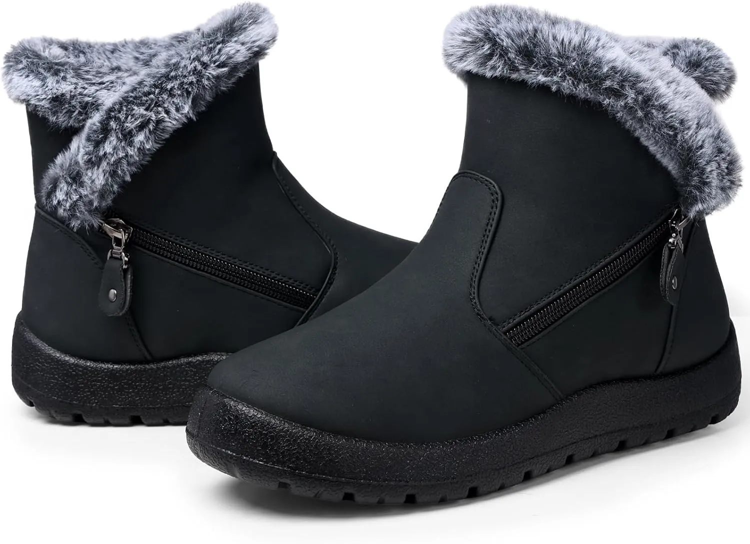 SHIBEVER Winter Boots for Women Waterproof: Womens Snow Boots Warm - Ankle Fur Lined Booties - Insulated Winter Shoes