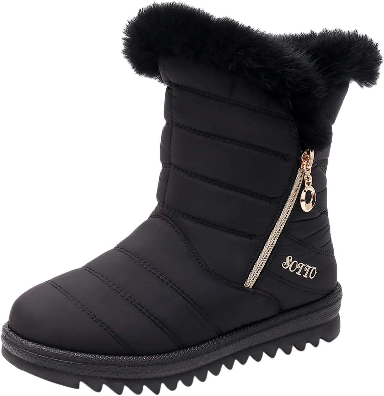 Snow Boots for Women Warm Fur Lined Winter Waterproof Ankle Boots Outdoor Thermal Booties Comfortable Walking Shoes for Women