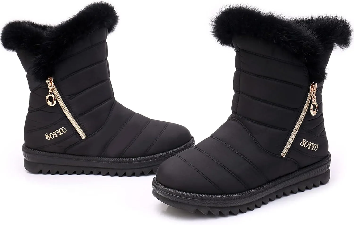 Snow Boots for Women Warm Fur Lined Winter Waterproof Ankle Boots Outdoor Thermal Booties Comfortable Walking Shoes for Women
