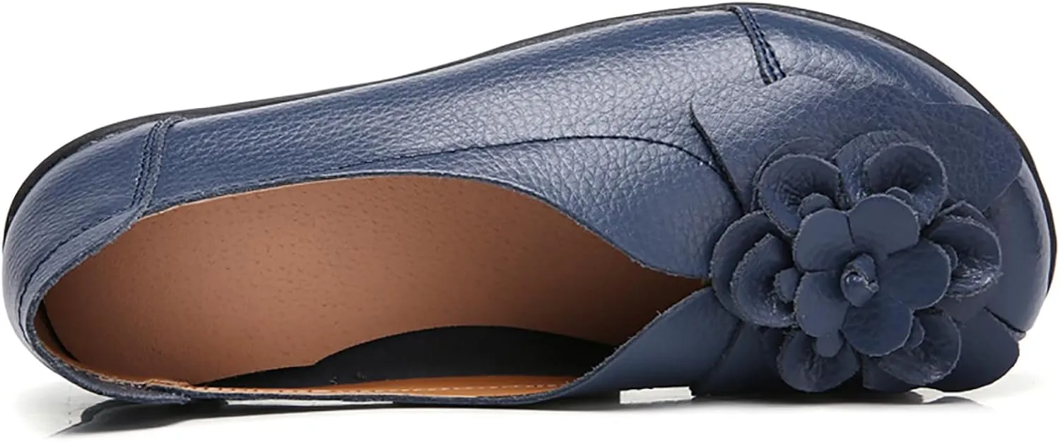 Solaud Women's Comfortable Loafers Soft Slip on Casual Round Toe Moccasins Driving Flats Work Walking Shoes