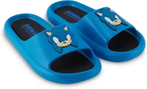 Sonic the Hedgehog Mens Slides - Sonic Comfort Foam Slides with Back - Sponic, Tails, Knuckles and Shadow Slide Sandals