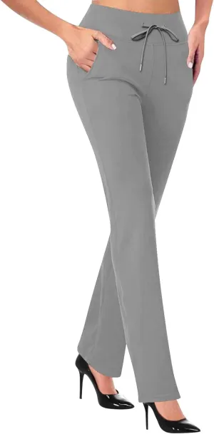 Stretchy Work Pants for Women Comfy Dressy Trouser Style Yoga Dress Pants High Waisted Business Pull On Pants