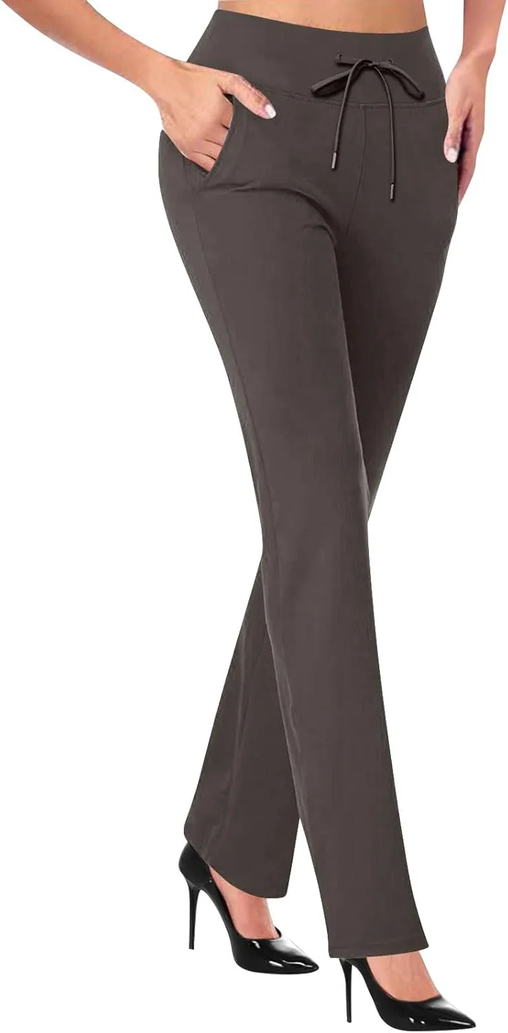Stretchy Work Pants for Women Comfy Dressy Trouser Style Yoga Dress Pants High Waisted Business Pull On Pants