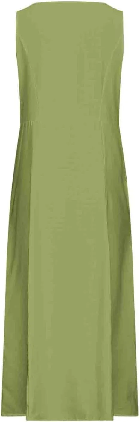 Summer Dresses for Womens Cotton Linen Sleeveless Maxi Dresses Casual Sun Dress Comfy Summer Beach Outfits with Pocket