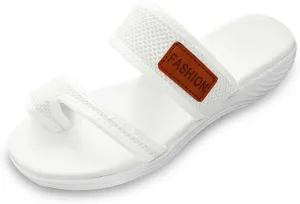 Summer Sandals for Women 2025 Beach Slip On Bunion Mesh Slide Sandals with Arch Support Comfortable Orthopedic Shoes