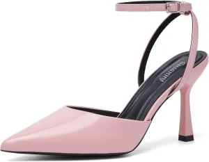 Susanny Heels for Women Stiletto Closed Pointed Toe Backless Dress Shoes High Heels Sexy Kitten Pumps Wedding Guest Party Dance Prom Dressy Comfort Shoes