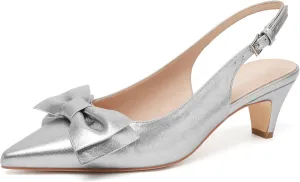 Susanny Slingback Heels for Women Stiletto Closed Pointed Toe Dress Shoes Heels Sexy Kitten Pumps Wedding Party Evening Prom Dance Ankle Strappy Shoes