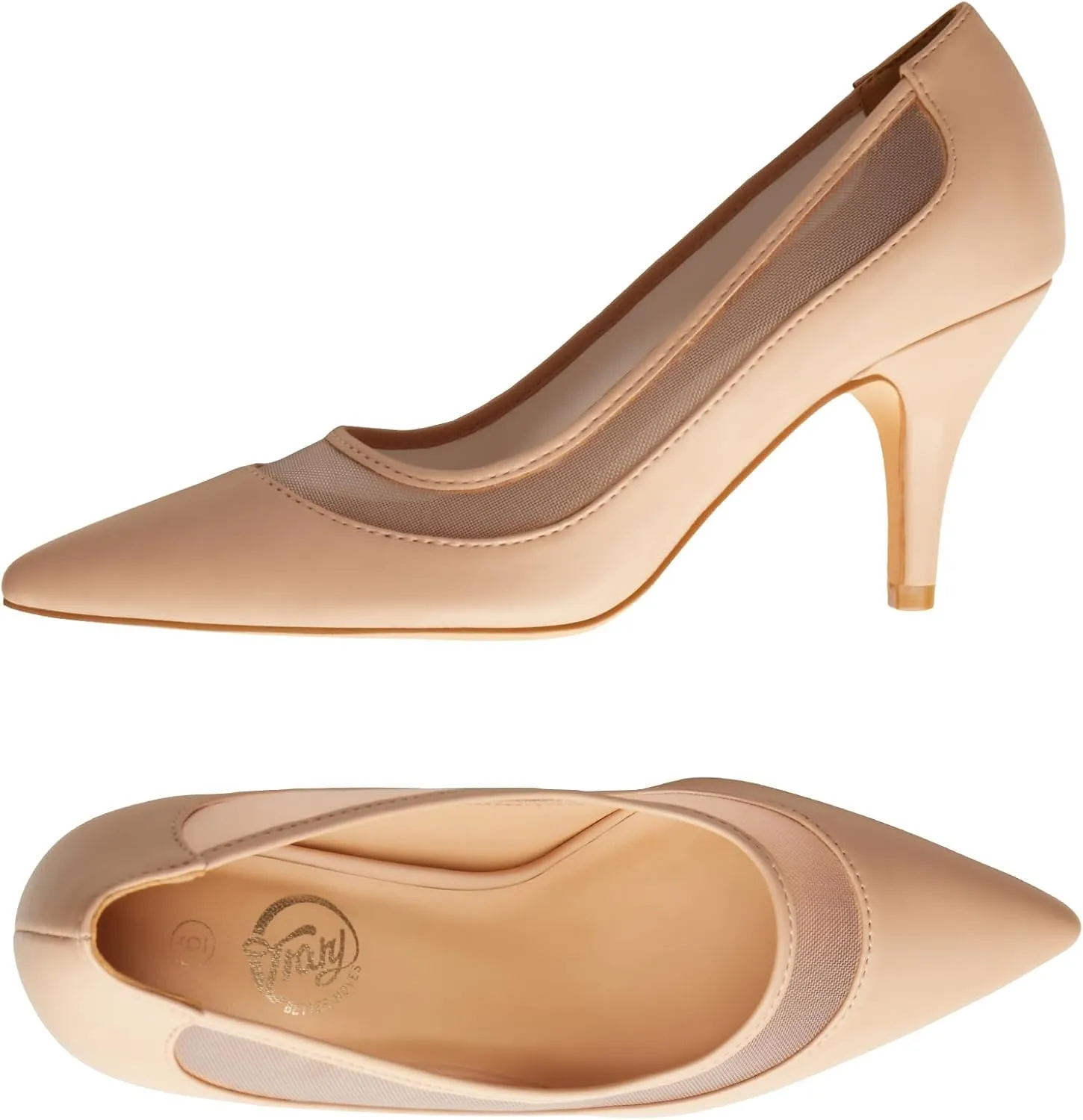 Trary Women’s Slingback Pumps, Black Heels Gold Heels Nude Pink Red Heels, Pointed Toe High Heels for Women Sexy Stiletto Heels Buckle Ankle Strap Closed Toe Pumps Office Party Prom Dress Shoes